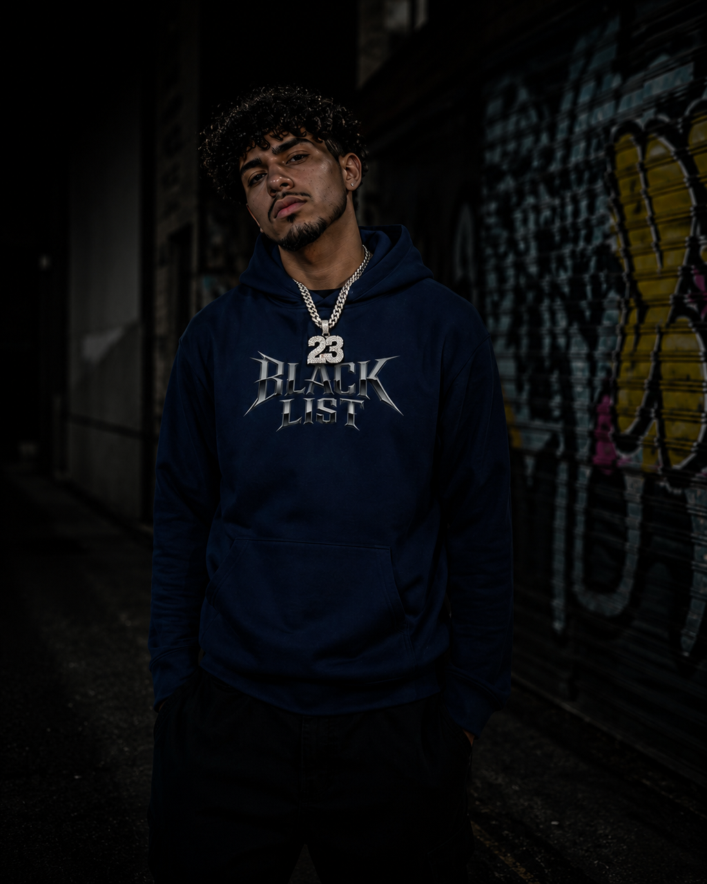 Sweat à capuche bleu Black List
