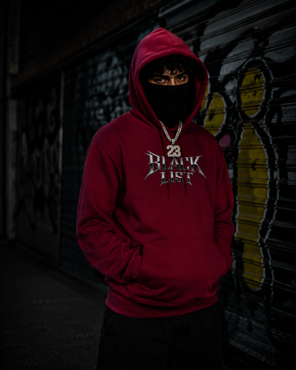 Sweat à capuche rouge Black List