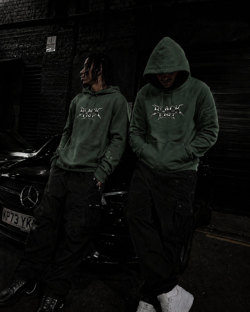 Sweat à capuche vert Black List
